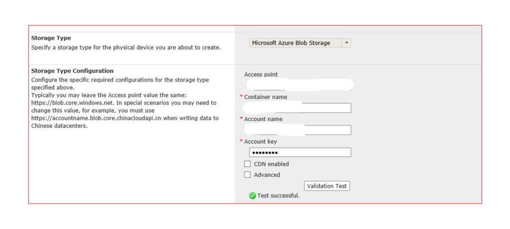 Physical Device Configuration Dialog (2 of 2)