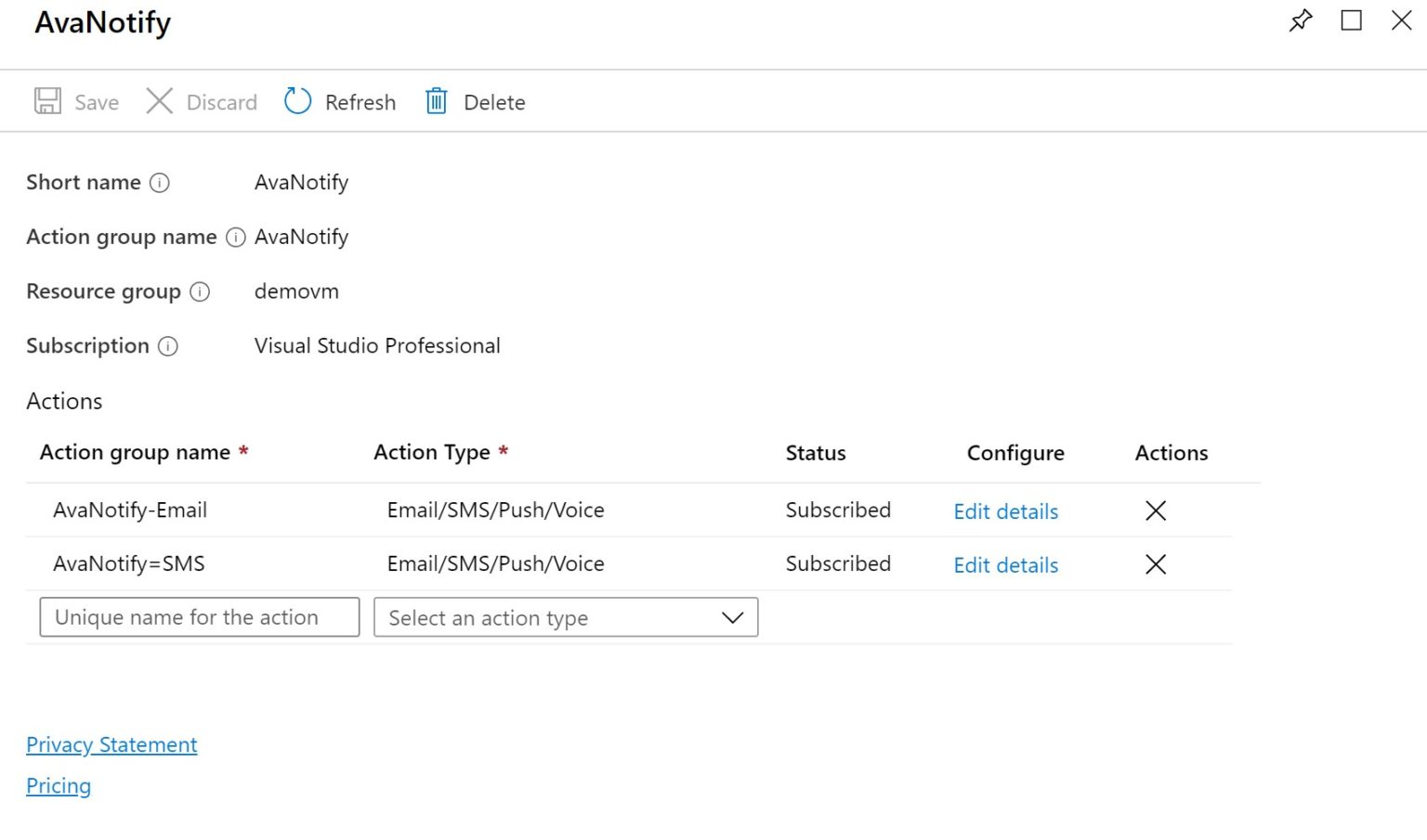 Azure Action Group Notifications Techlemode