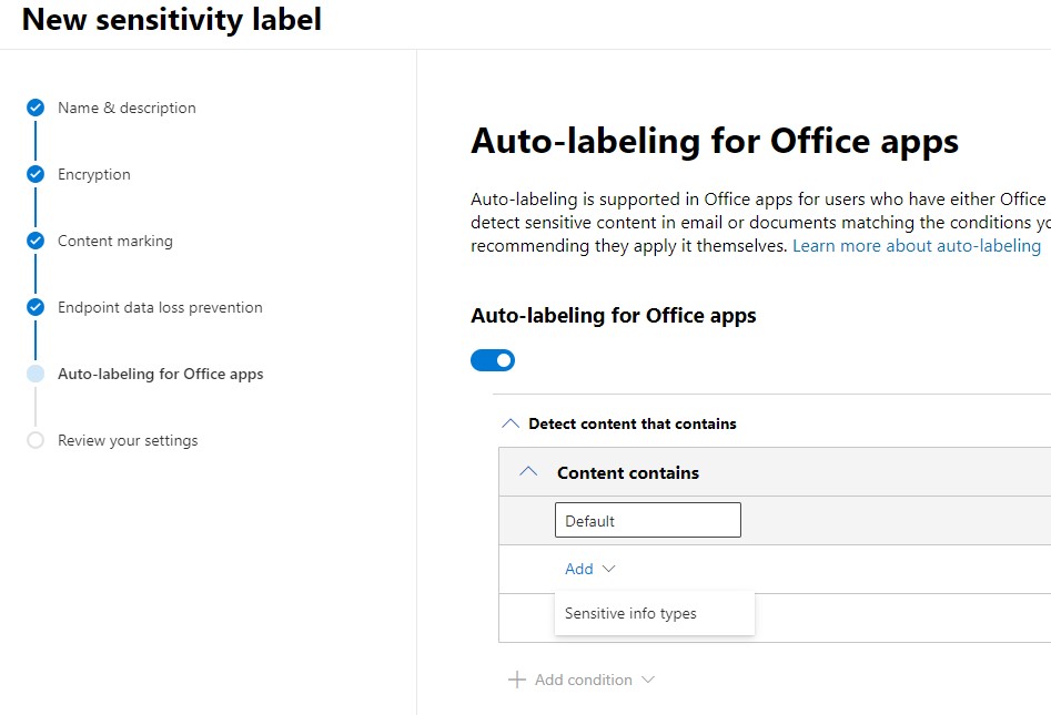 Using SI Type to auto-label sensitive content.